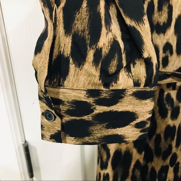 Joe Fresh Cheetah Print Long Sleeve Dress - Picture 6 of 7